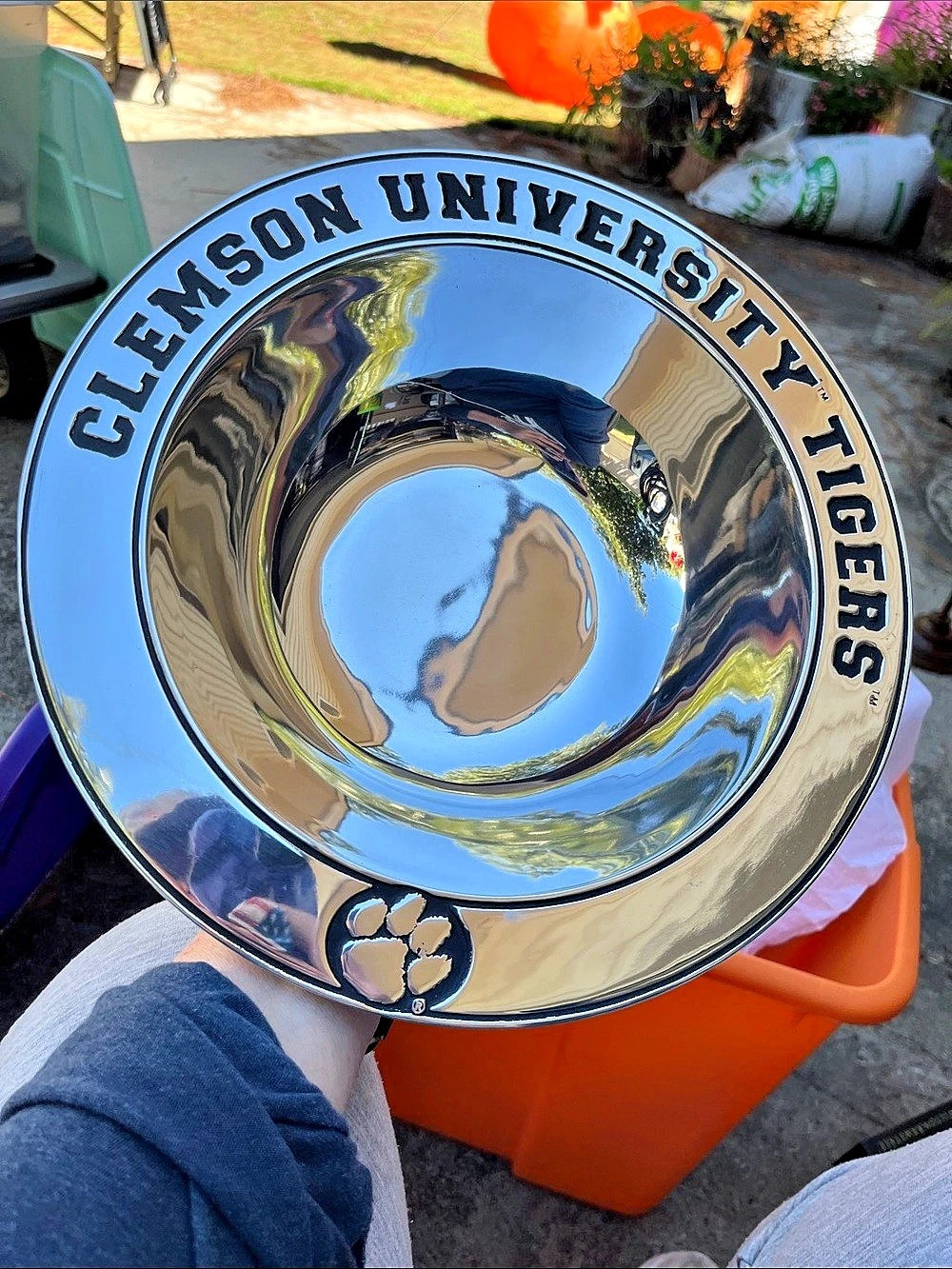 Wilton Armetale aluminum Clemson University Tigers Collegiate Bowl